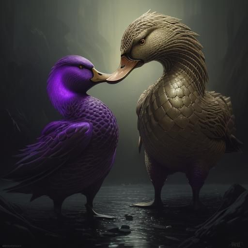 Ducks Speaking New Language: Dark Fantasy Concept Art