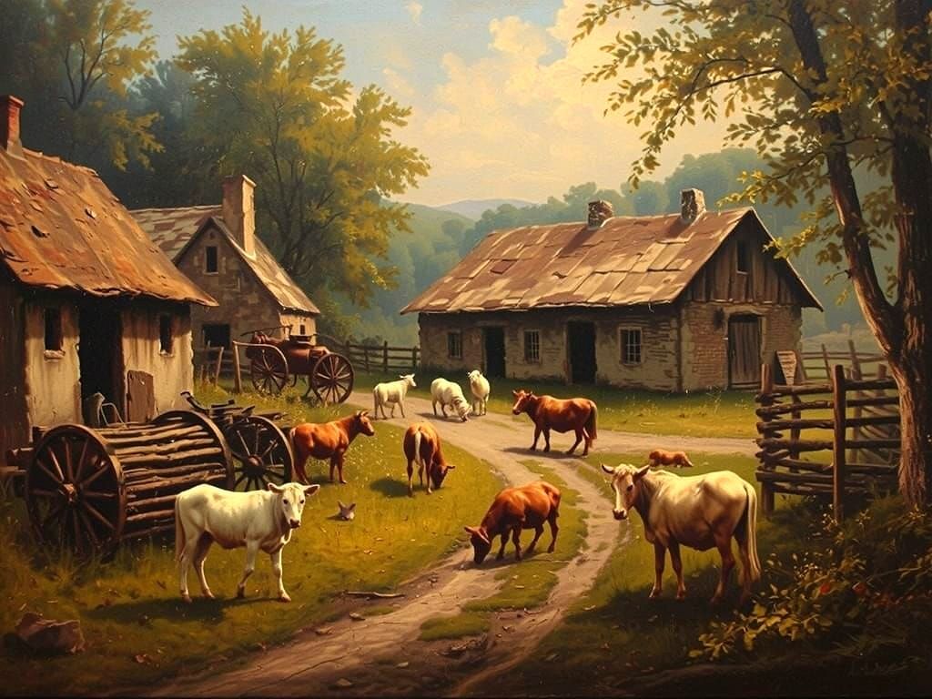 old farmhouse from days gone by