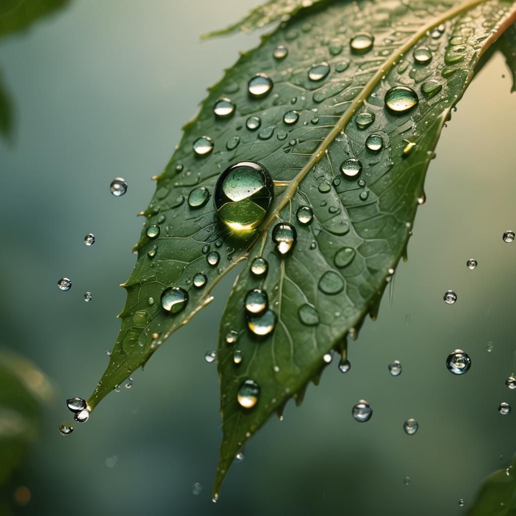 Raindrop Falling: Hyper-Realistic Macro Photography