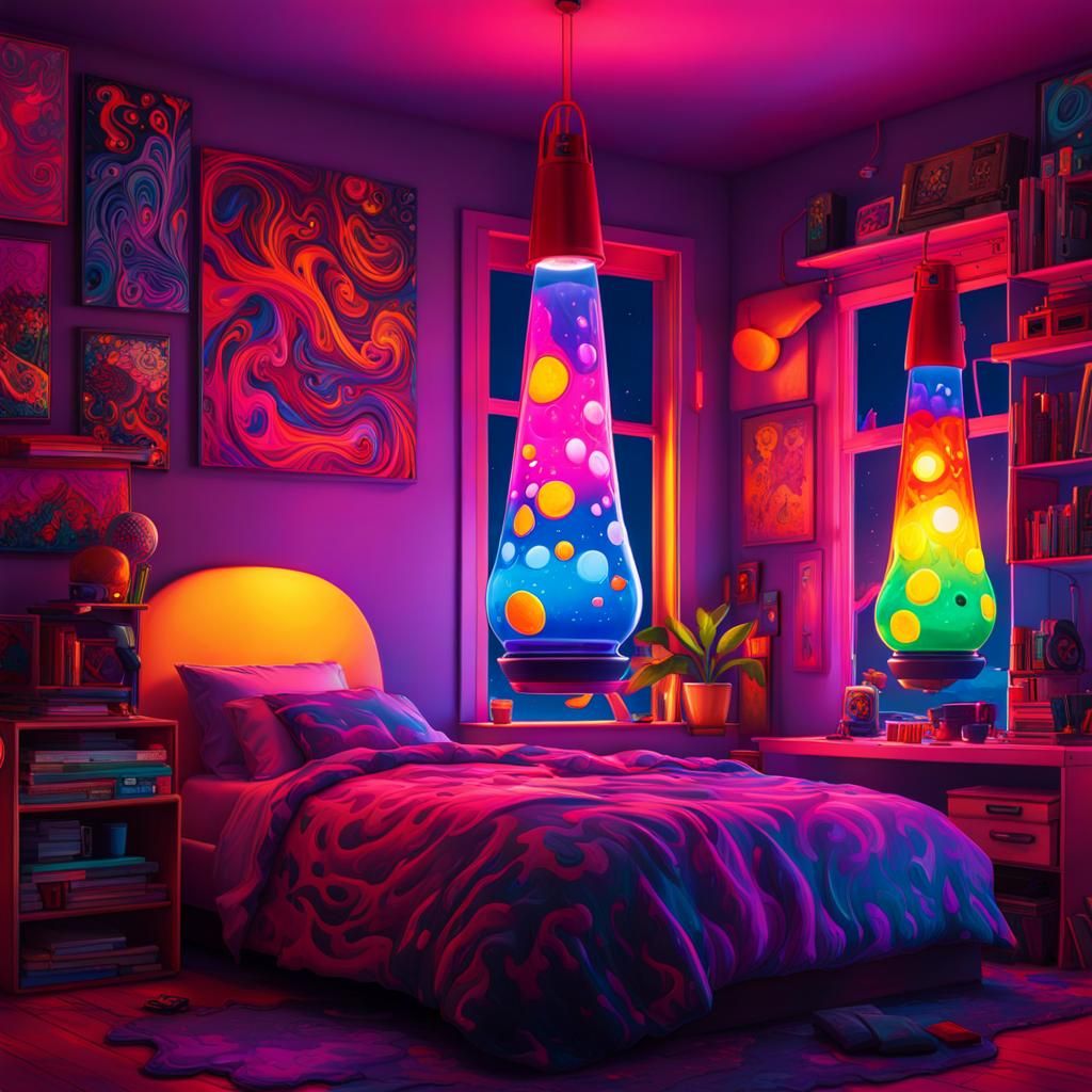 Hanging lava lamps