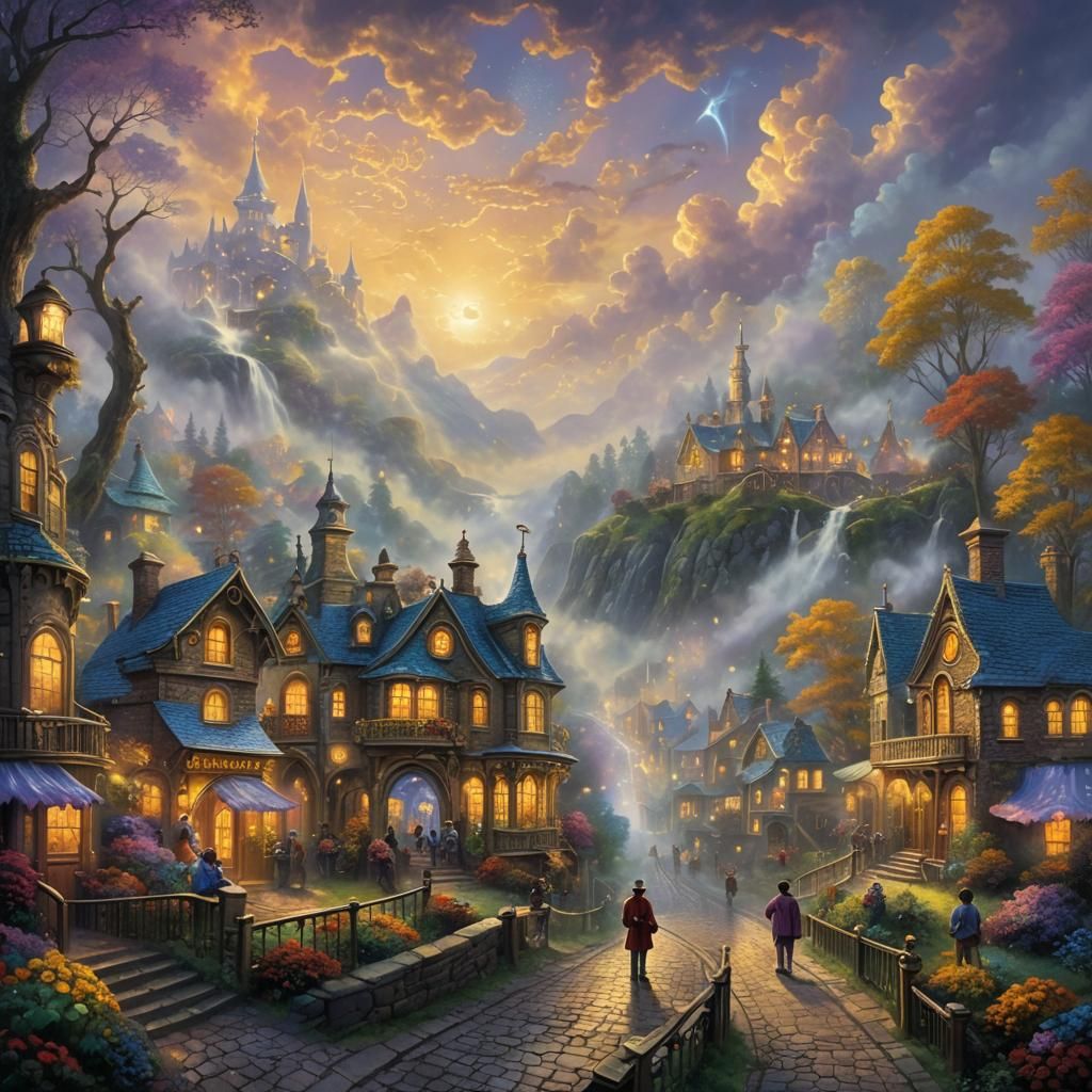 Ethereal Fantasy: Golden Ticket Discovery in Mist