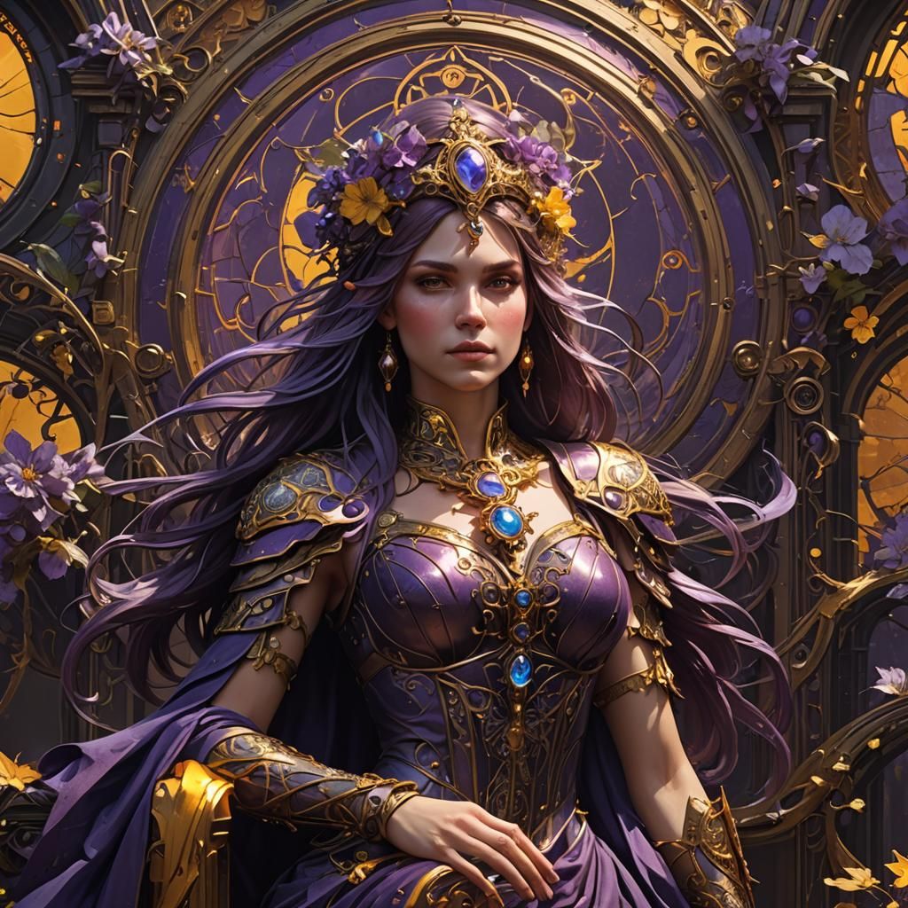 Dark Fantasy Psychic Goddess, Hyperdetailed Digital Art