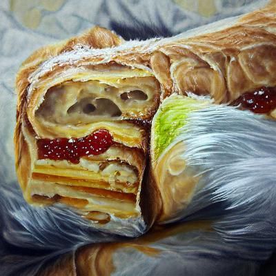 Golden Apple Strudel: Freshly Baked Dessert