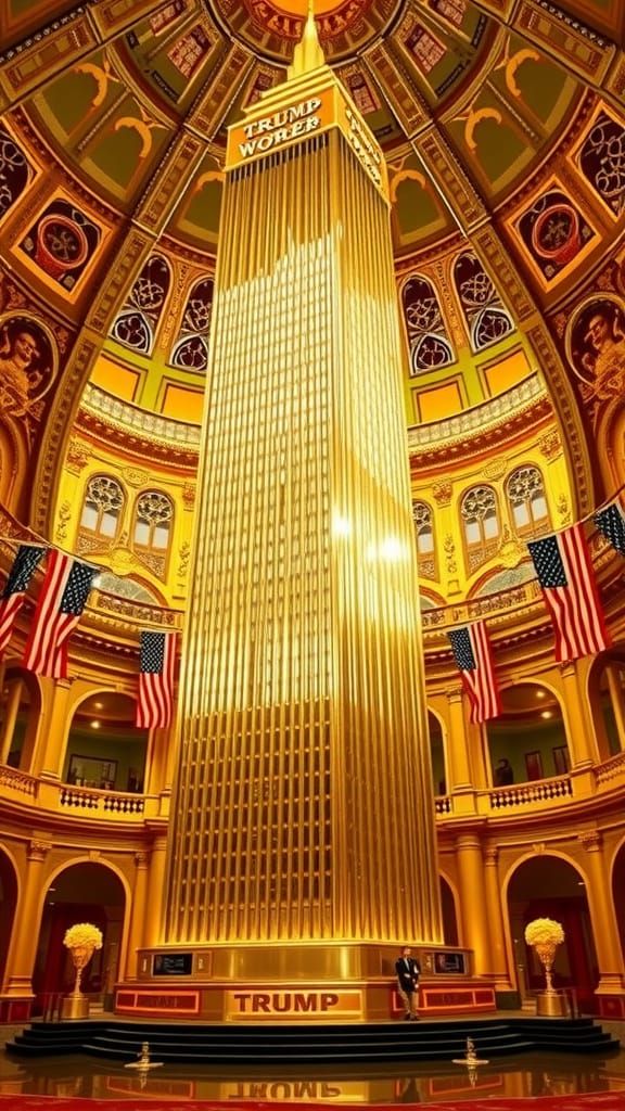 Golden Trump Tower: Opulent Architecture