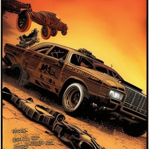 Mad Max Comic Book Art by Mark Brooks