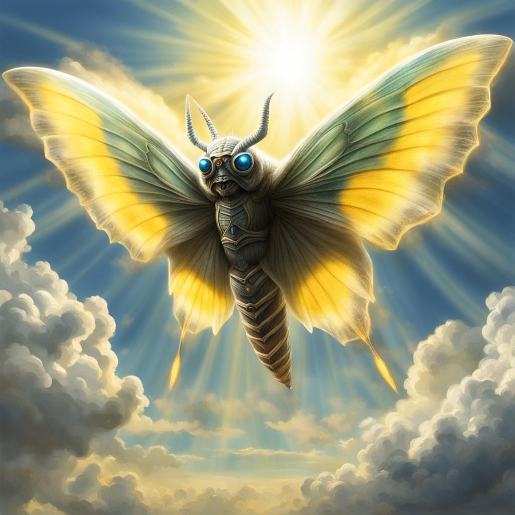 Ethereal Godrays in Soft Focus Through Clouds