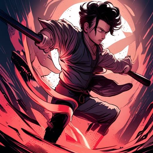 Tanjiro Kamado Demon Slayer Comic Book Art