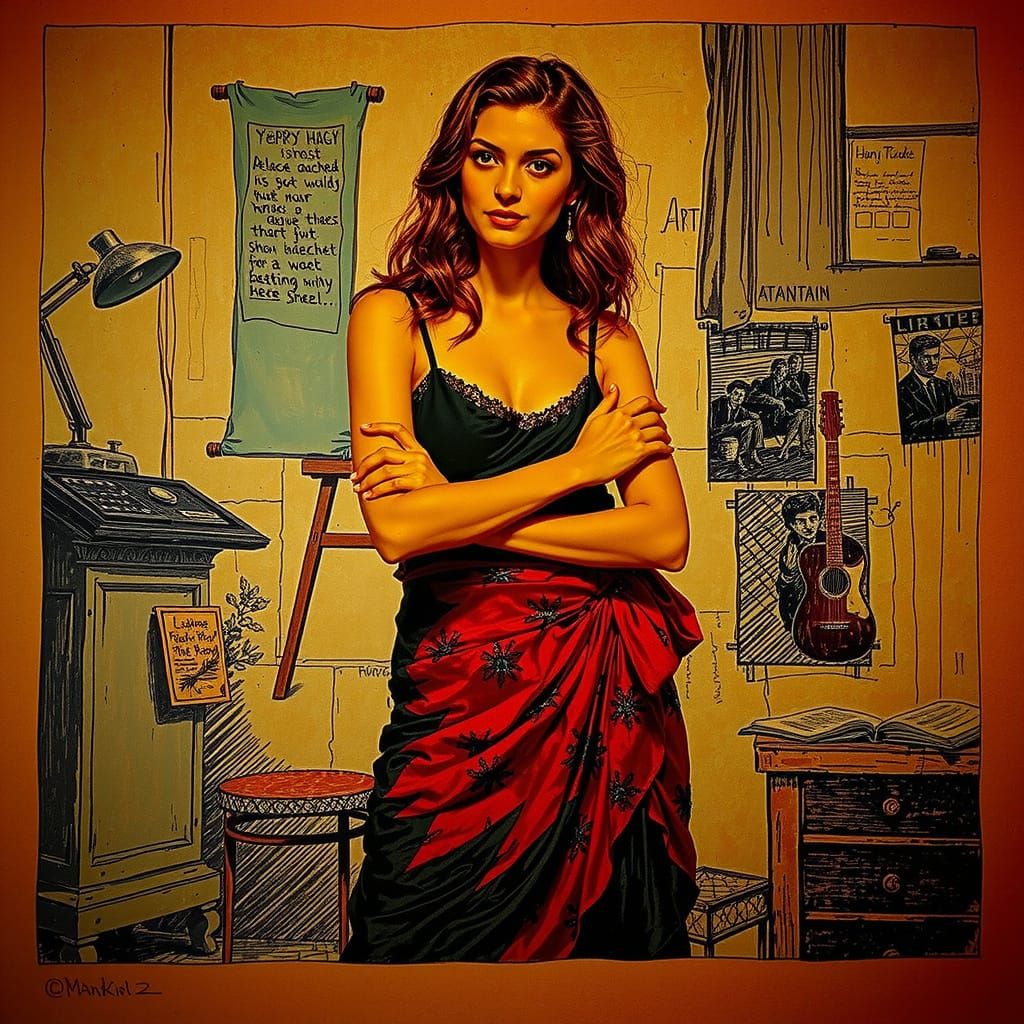 Etching of an Artist's Sketch by an Etcher