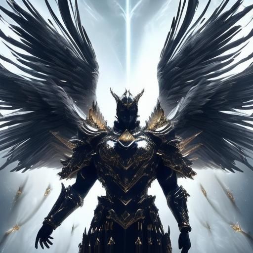 Warrior Angel in Gloomy Sci-Fi Setting