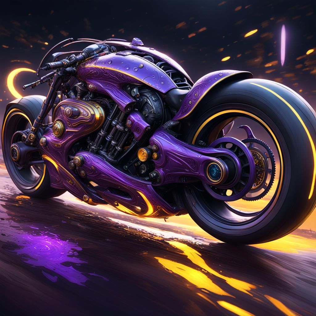 Intricate Mobius Strip Racer in Dark Fantasy Style