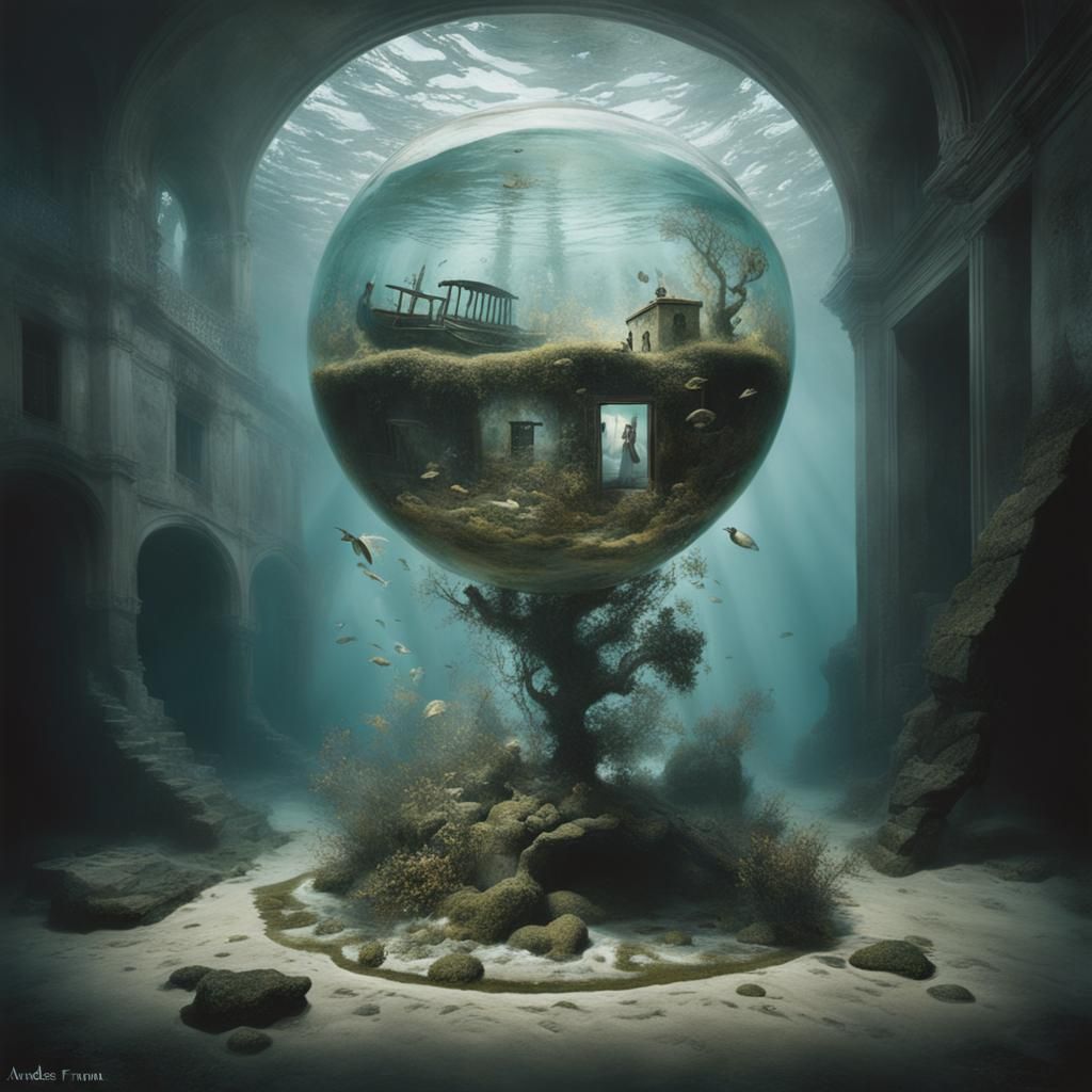 Surreal Optical Illusion in Magic Realism Style