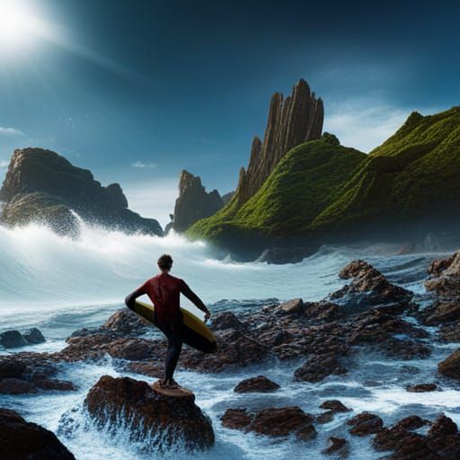Surfing Matte Painting in Deep Color