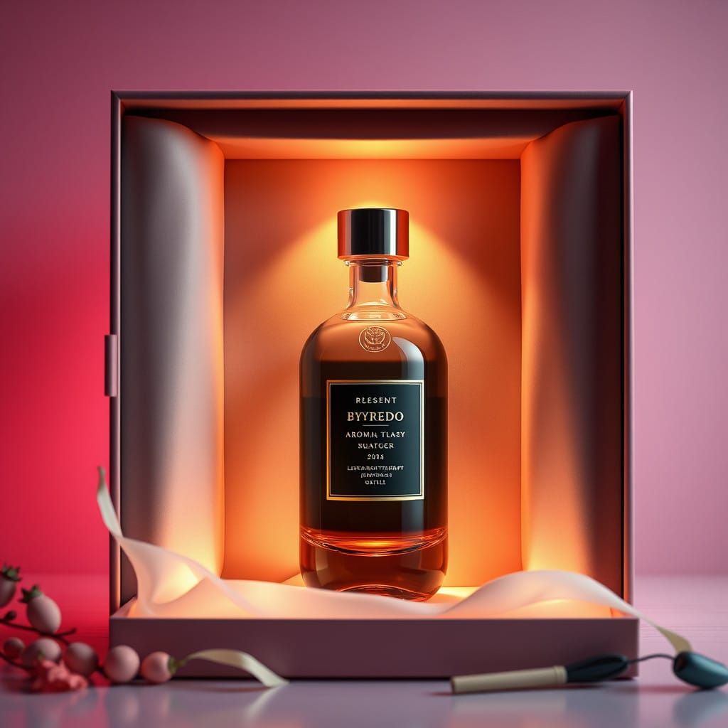 Elegant Aromatherapy Packaging Design with Premium Glass Bot...