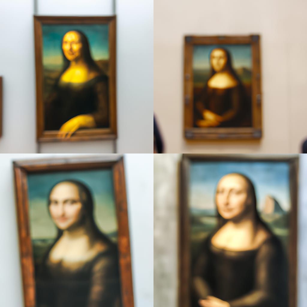 Distorted, Out of Focus Mona Lisa Photograph