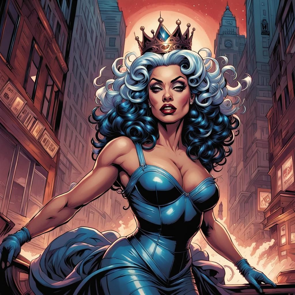 Drag Queen in Comic Book Art Style