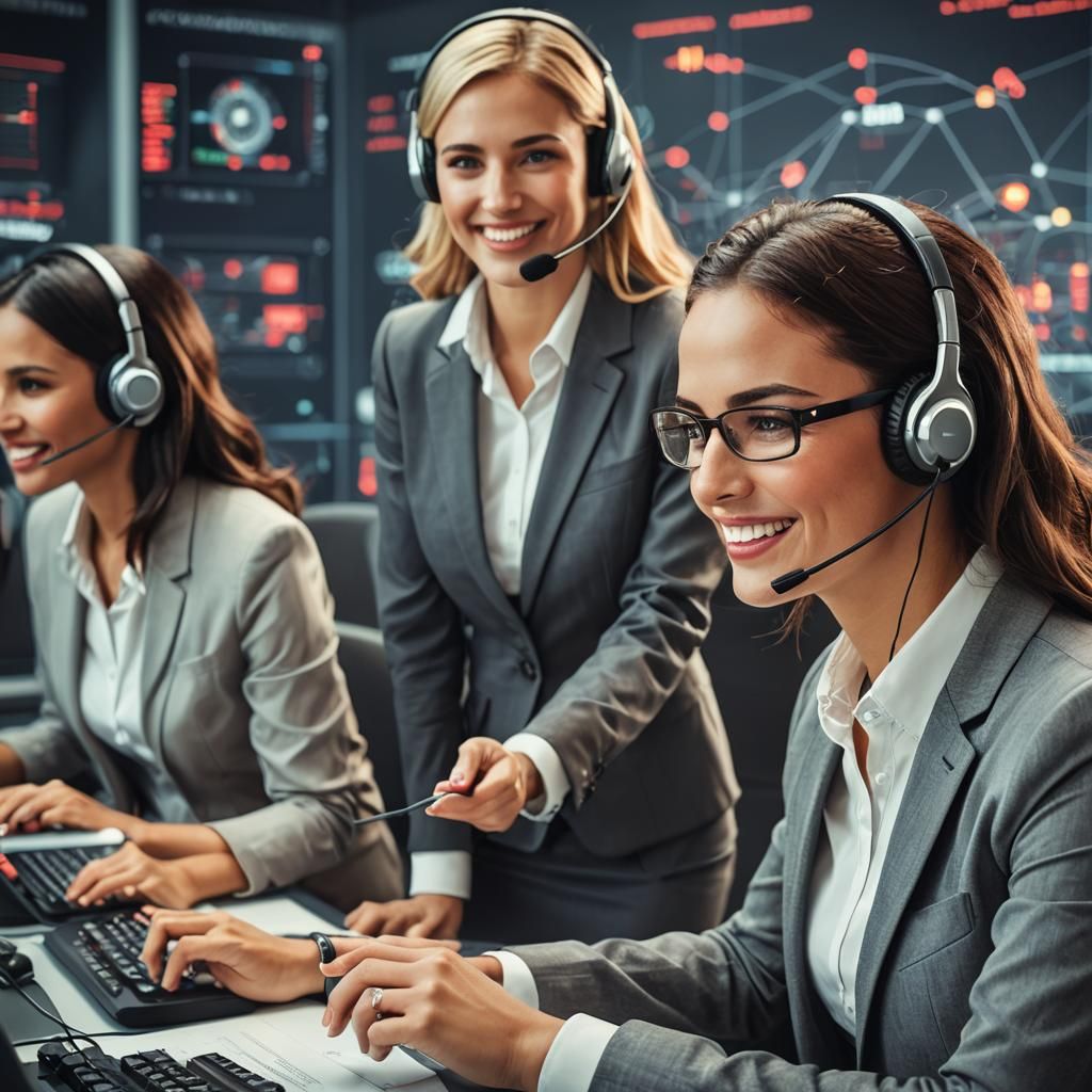 Modern Call Center with AI and Productivity