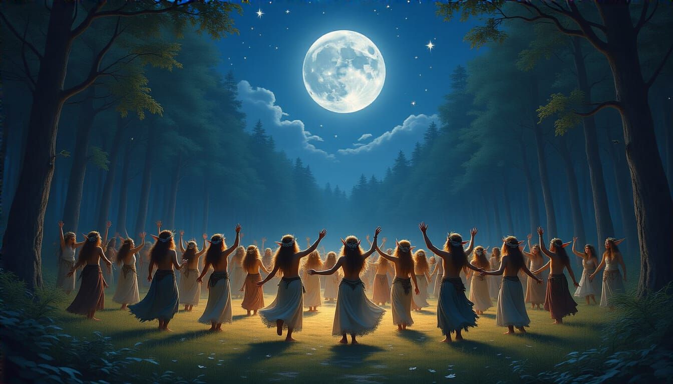 Dance Under Silvery Moon Festival by Night