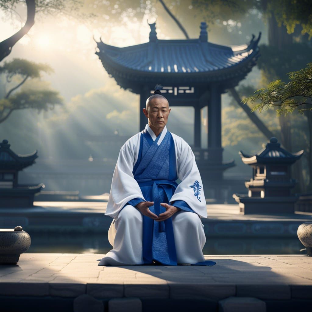 Jet Li as Wudang Priest Meditating