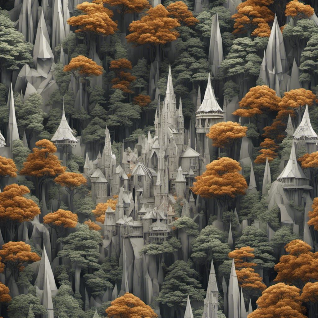 Origami Lothlorien: A Digital Matte Painting