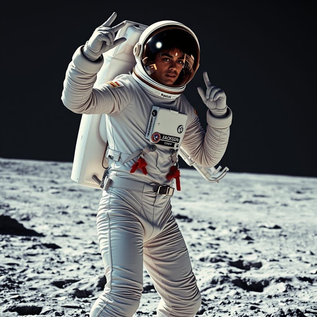 [“Michael Jackson”] dress as astronaut 🧑‍🚀 dancing moonwal...