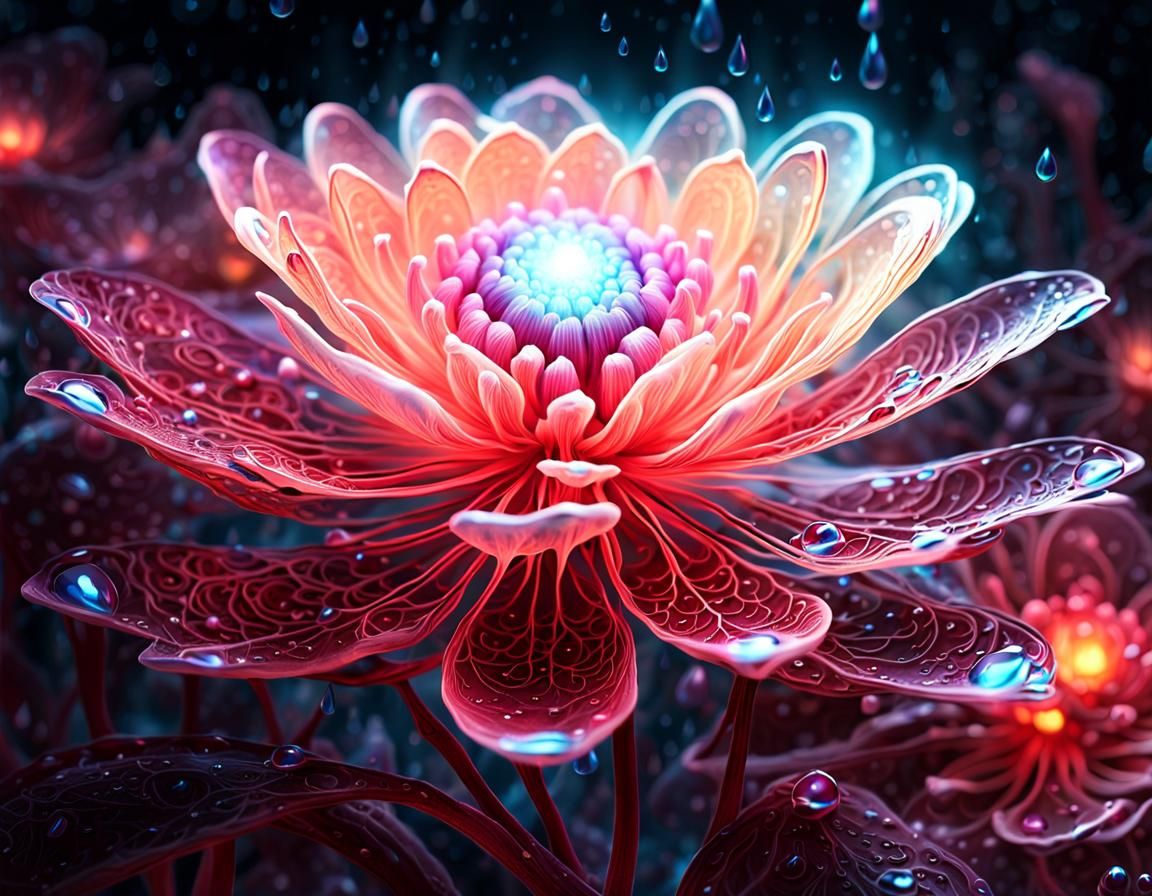Ethereal Alien Flower in Pastel Colors