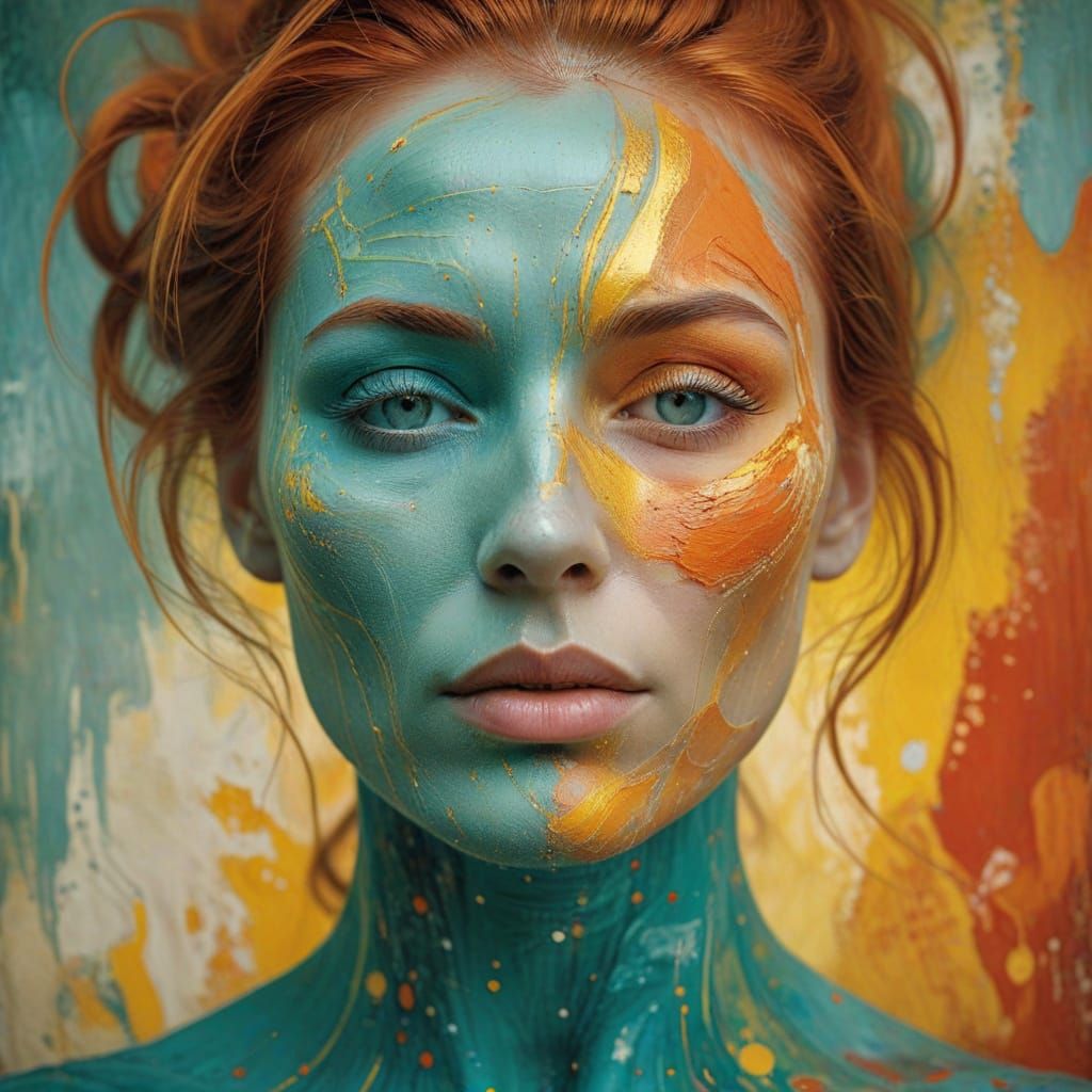 A Woman's Emotional Portrait in Warm Golden Light