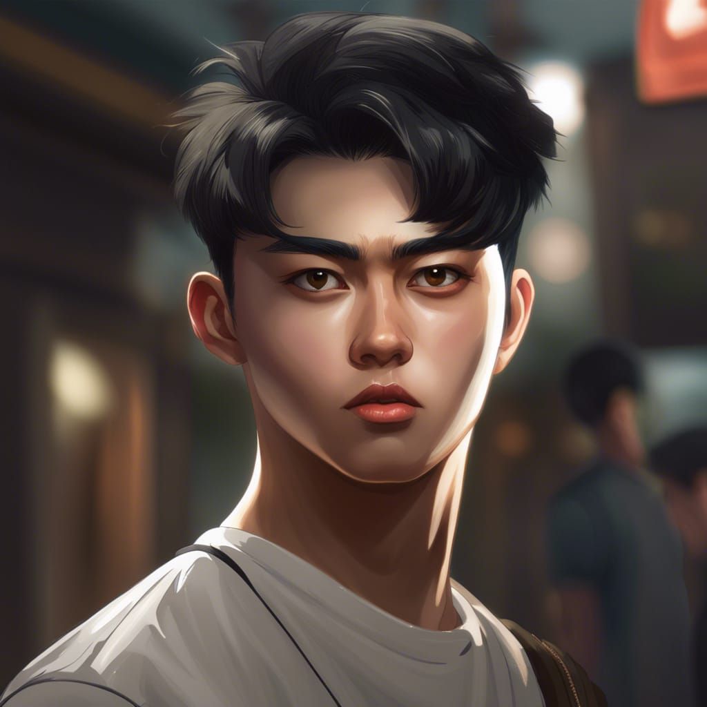 Malaysian Teen Portrait in Hyperdetailed Art Nouveau Style