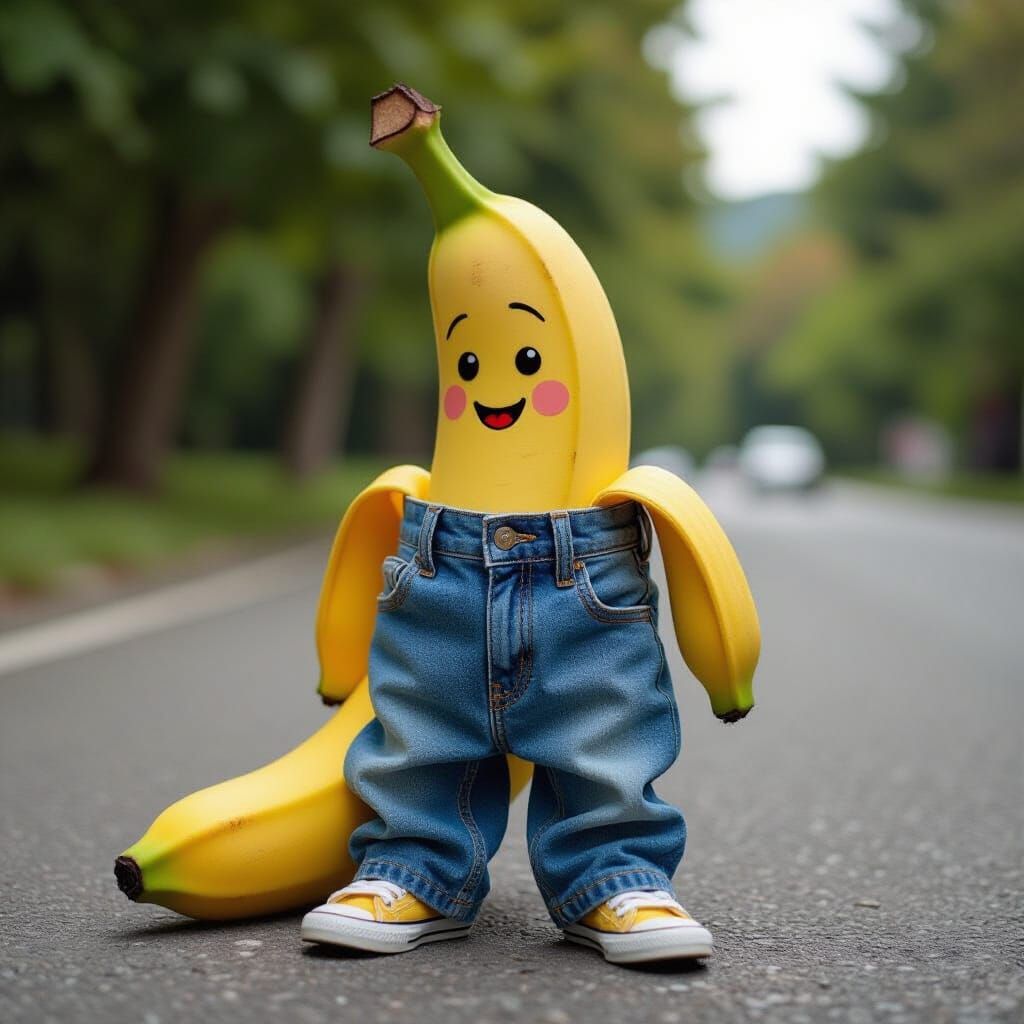 Banana Made of Pants: A Conceptual Image