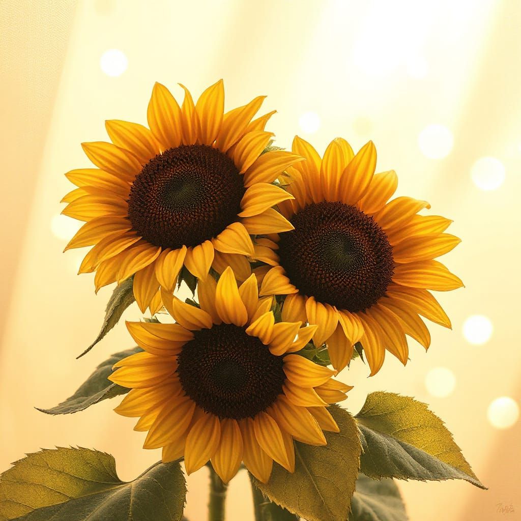 Sunflowers Share a Warm Beatrix Potter-Inspired Hug
