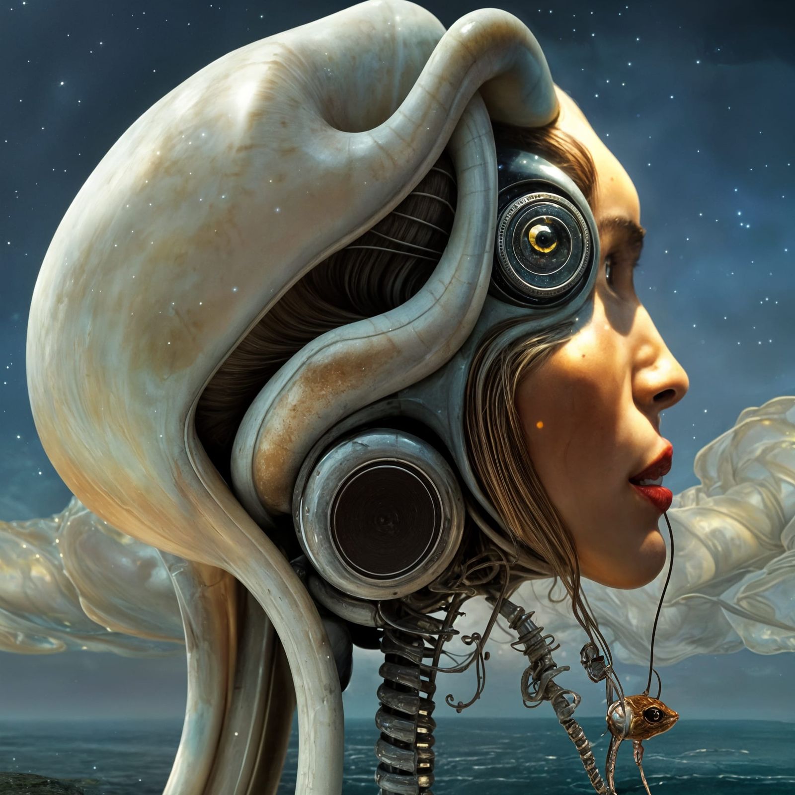 Futuristic Alien Pets and Vehicles in Dreamy Lighting