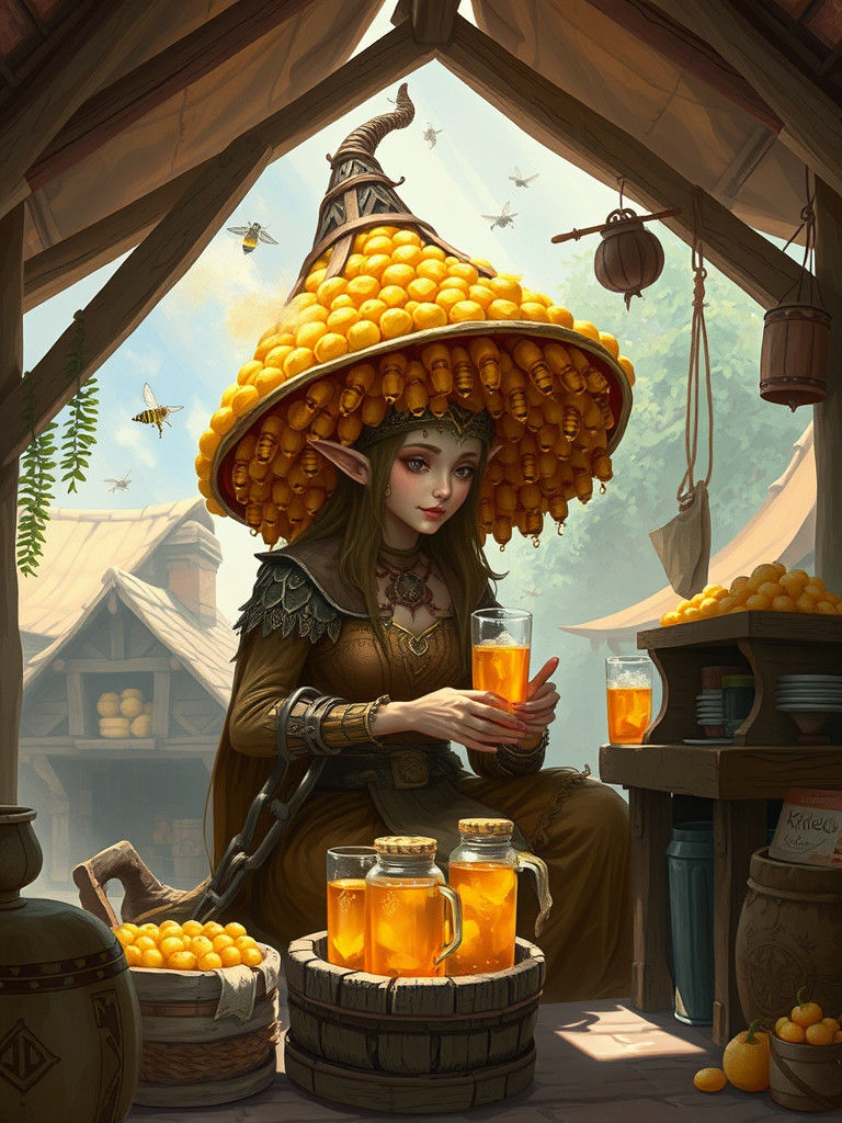 Enchanted Elf Apiary Hat in Fantasy Marketplace