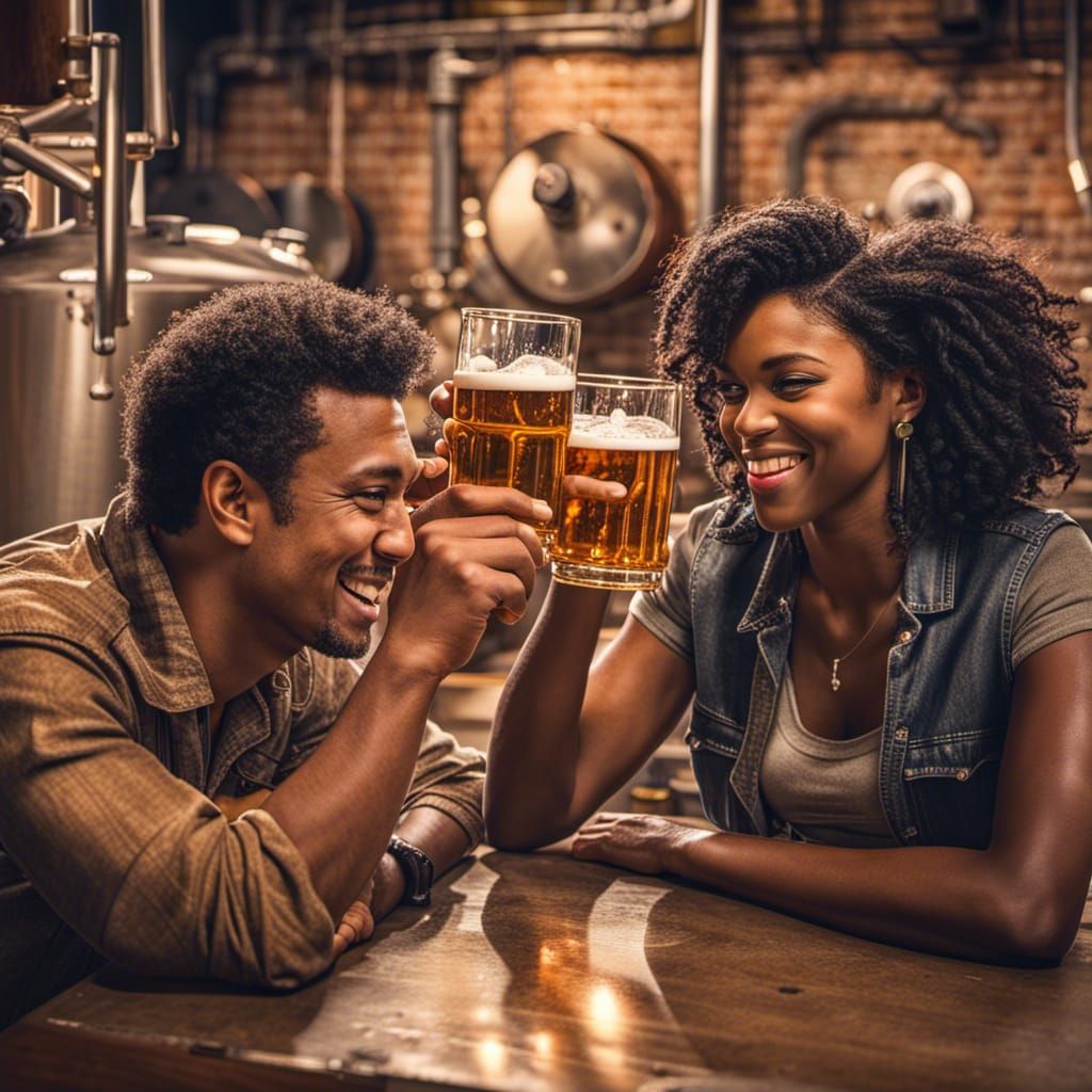 Brewery Cheers: A High-Resolution, Cinematic Image