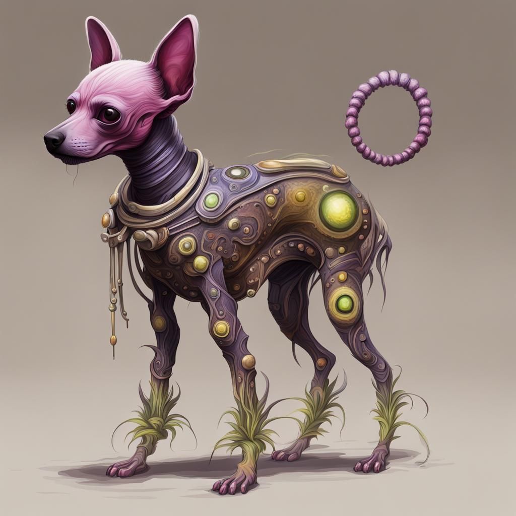 Exotic Alien Exoplanet with Unique Lifeforms