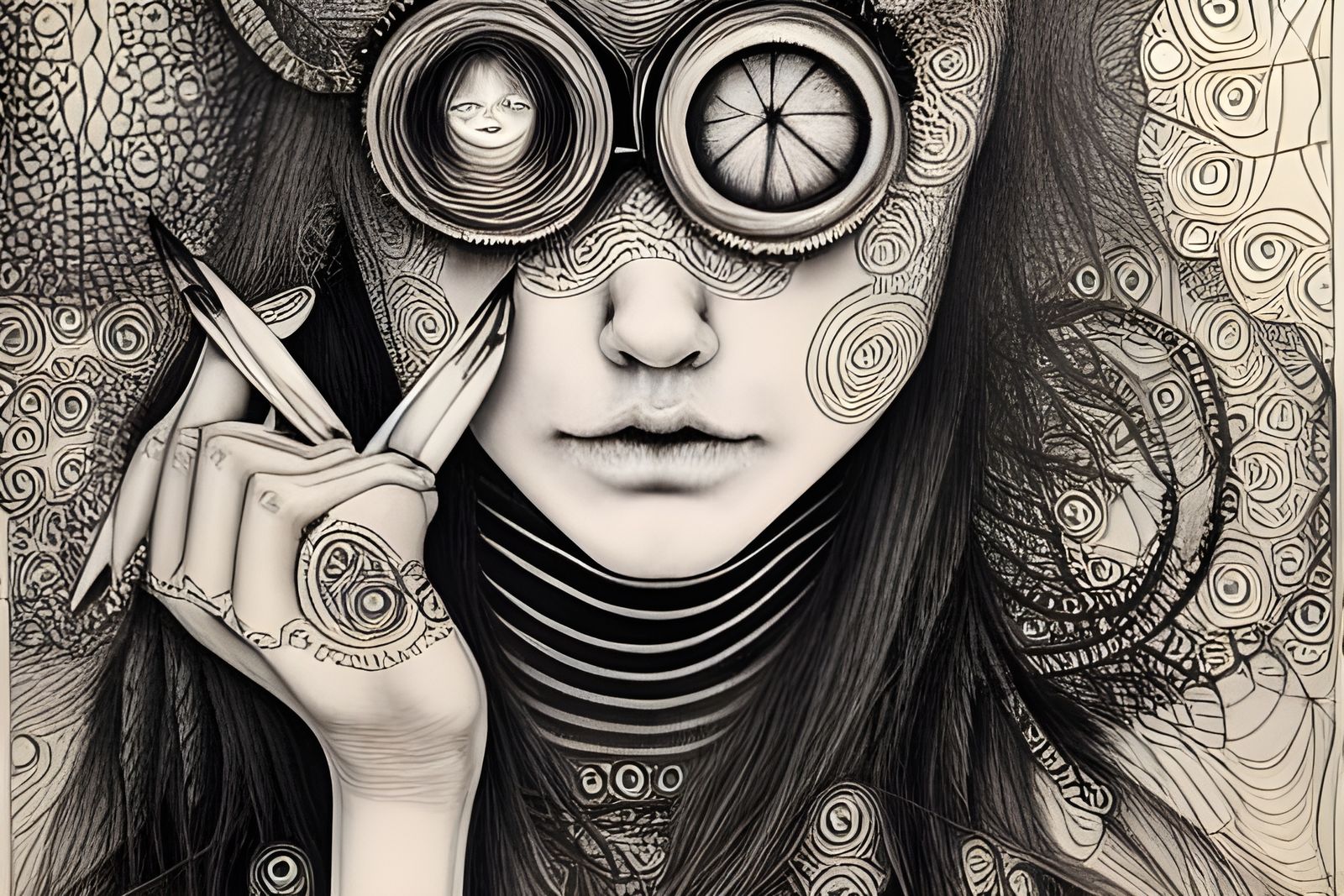 Eldritch Painting Inspired by A Clockwork Orange