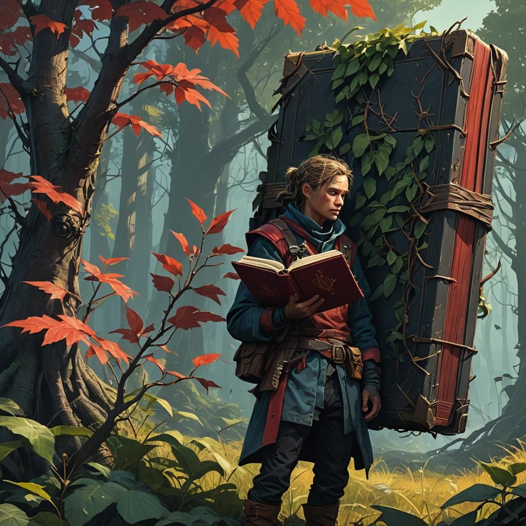 Eldritch Tome Concept Art in Digital Matte Painting Style