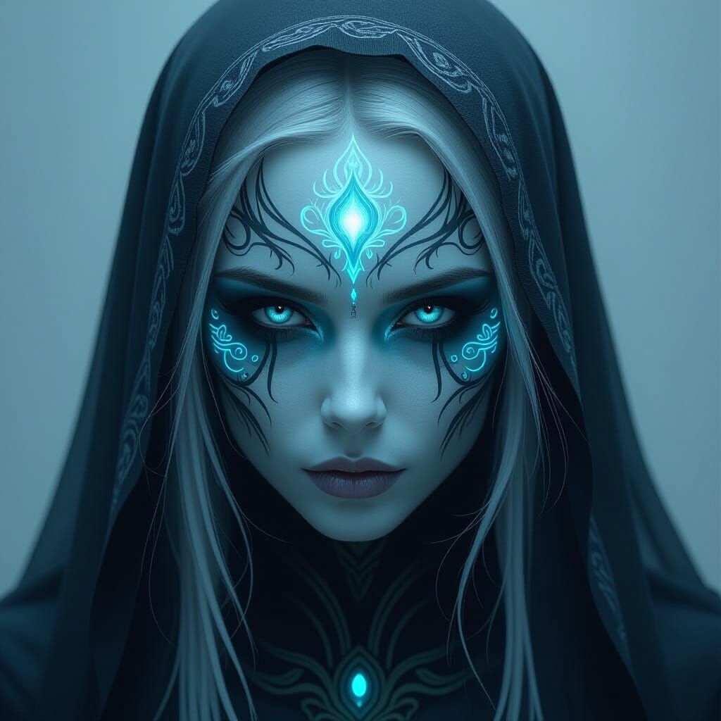 Ethereal Banshee With Glowing Tattoos