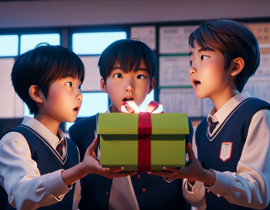 Classmates Discover a Glowing Gift, Kyoto Animation Style