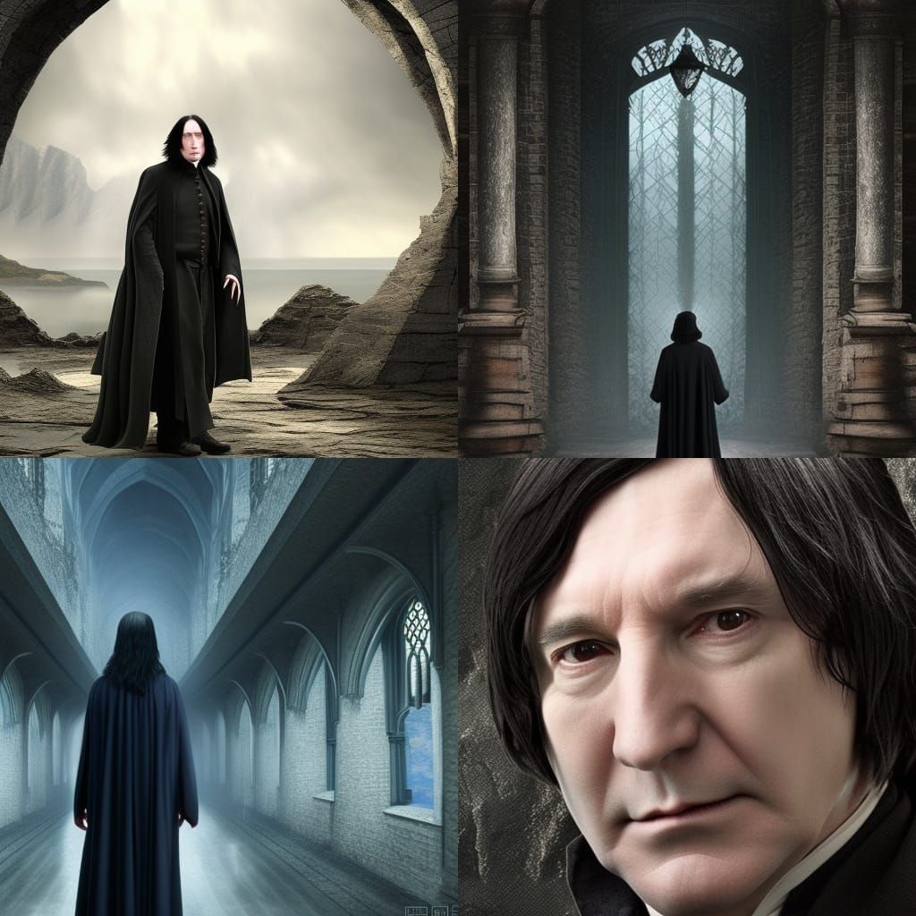 Dramatic Digital Painting of Severus Snape
