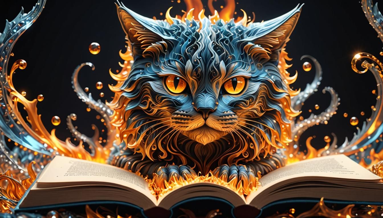 Fiery Feline Reader in Ice and Fire