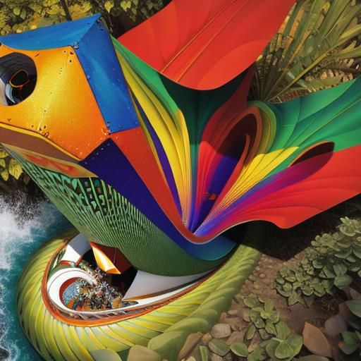 Photorealistic 3D Art in M.C. Escher Style