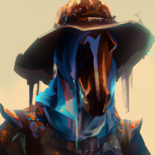 Headless Horseman Portrait in Hyperdetailed Digital Art