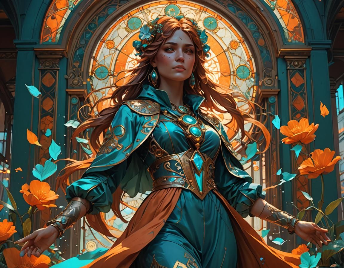 Fantasy Scene with Dynamic Lighting, Digital Art