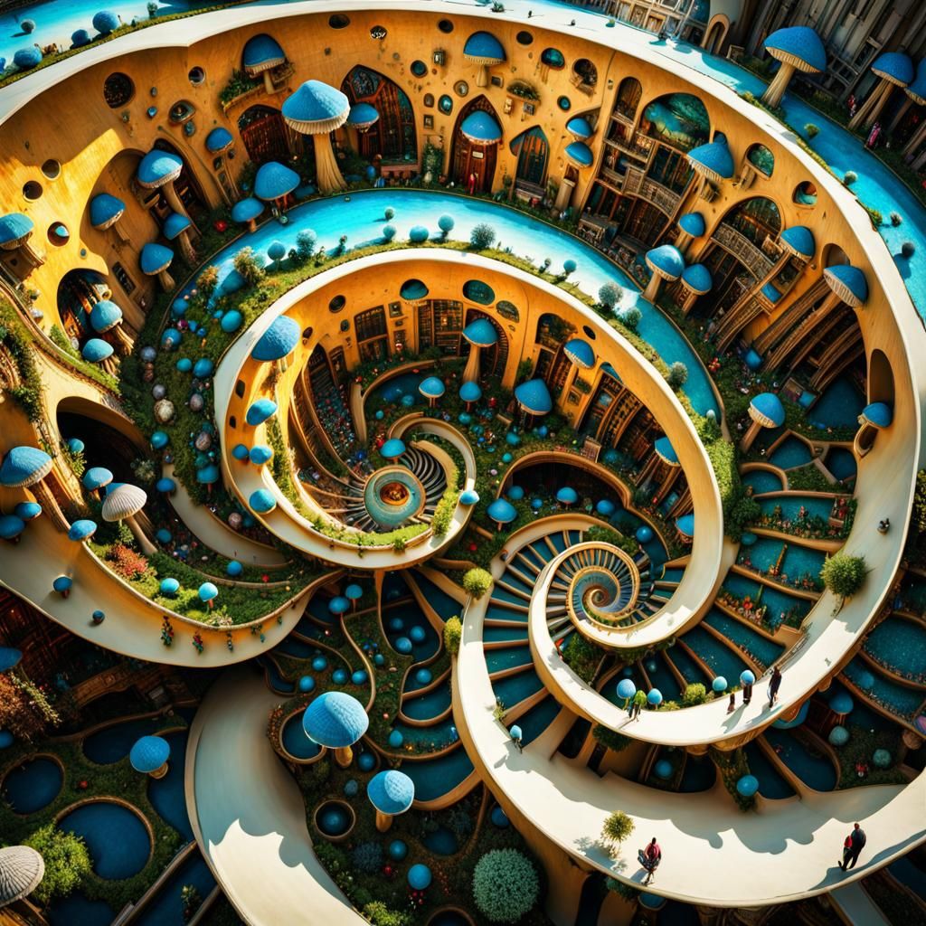 Magic Shroom City Inside Nature Portal Vortex