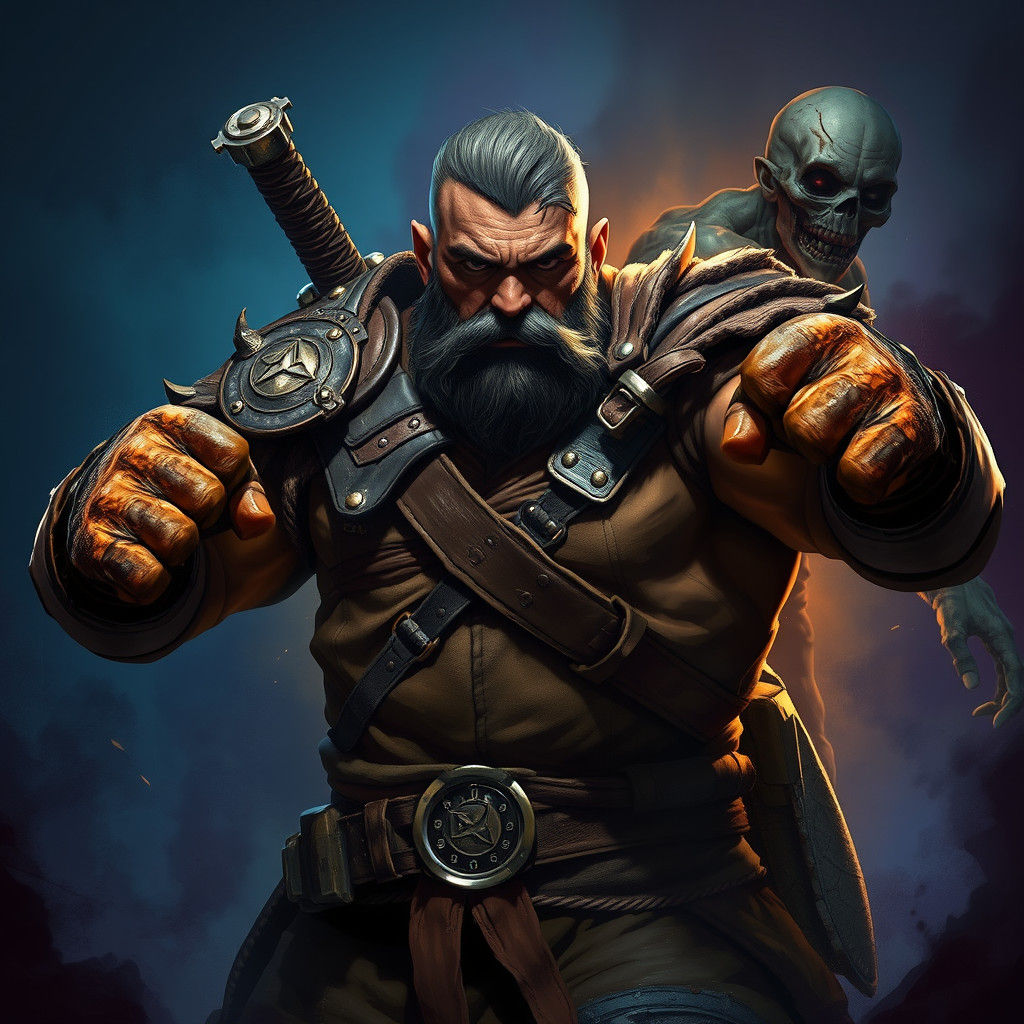 Blockoli: Rugged Warrior vs. Undead Zombie