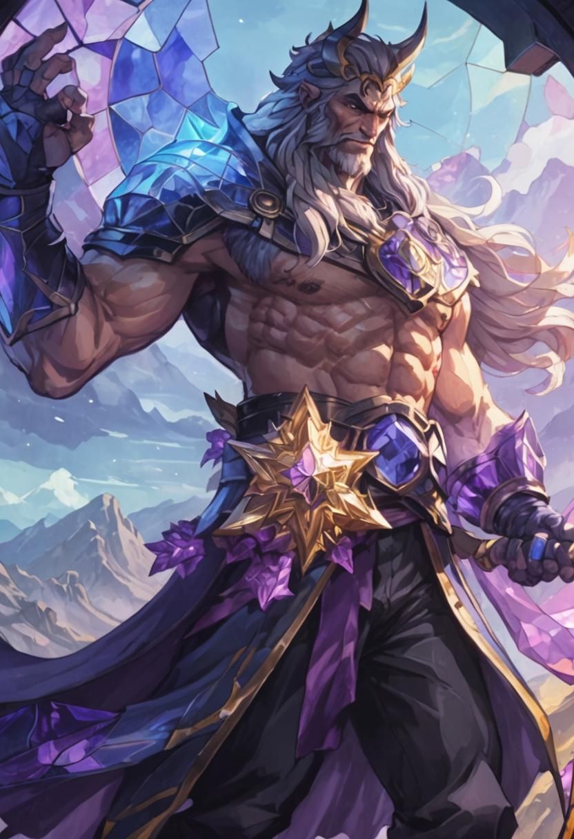 Buff Sett in Stained Glass Style