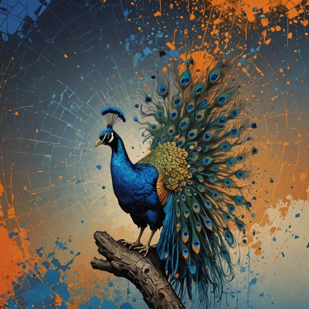 Abstract Album Cover Art with Glitch Aesthetic