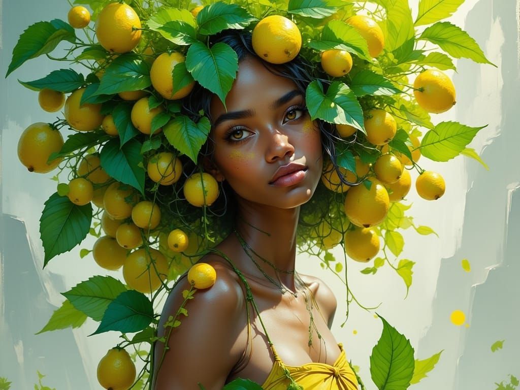 Vibrant Lemon Tree Concept Art