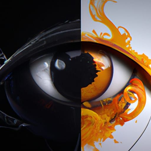 Yin Yang Symbol in Eye: Detailed Concept Art