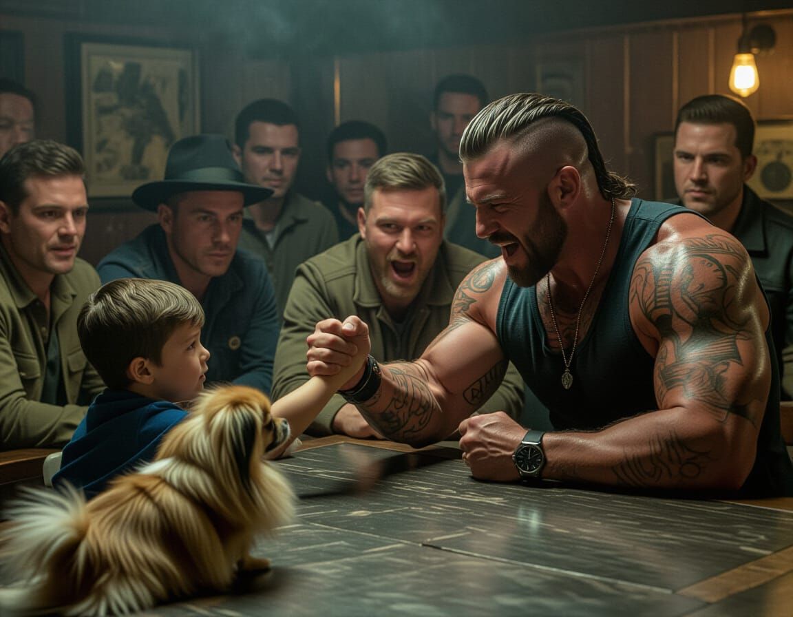 Arm wrestling on "equal terms"