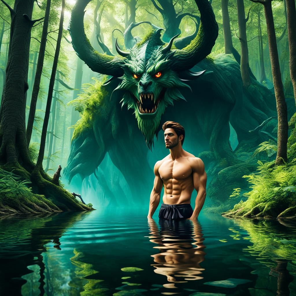 Monster in the Lake: A Hyperrealistic Reflection